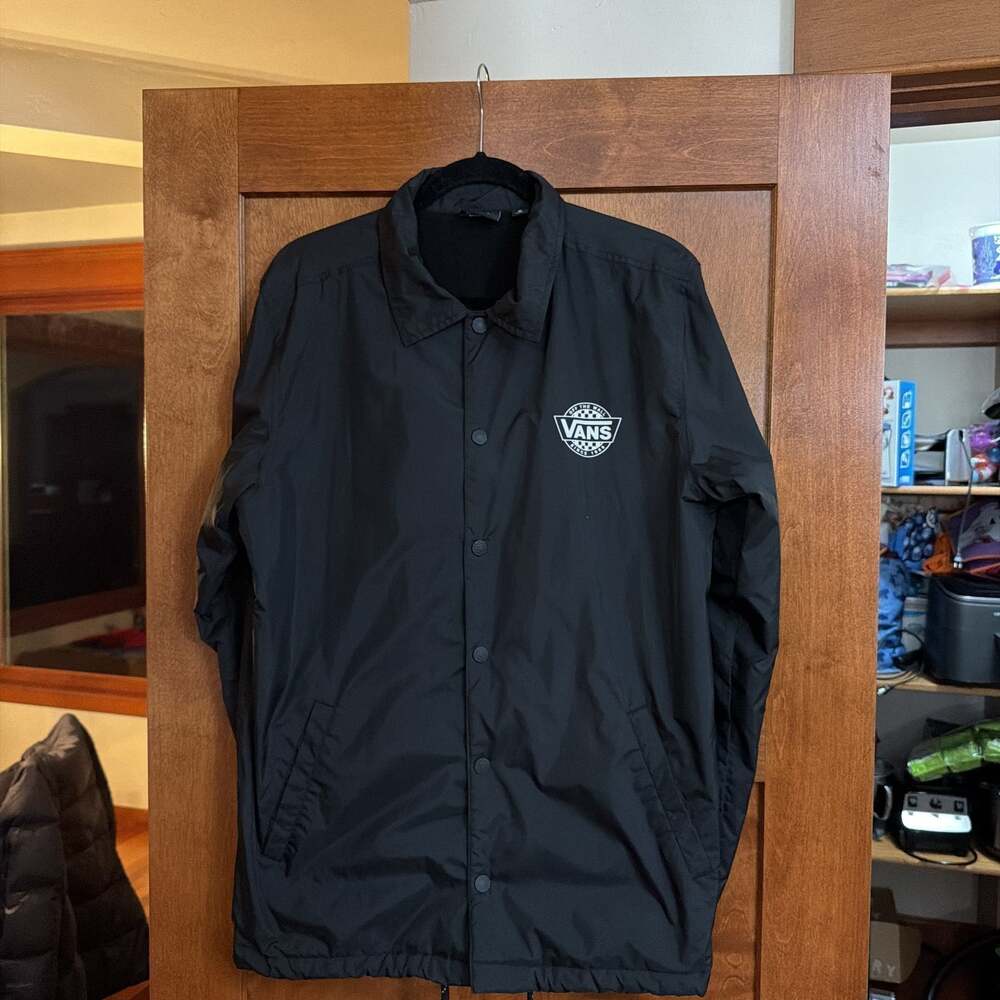 Original vintage style Vans Torrey Black Windbreaker Jacket lined Medium